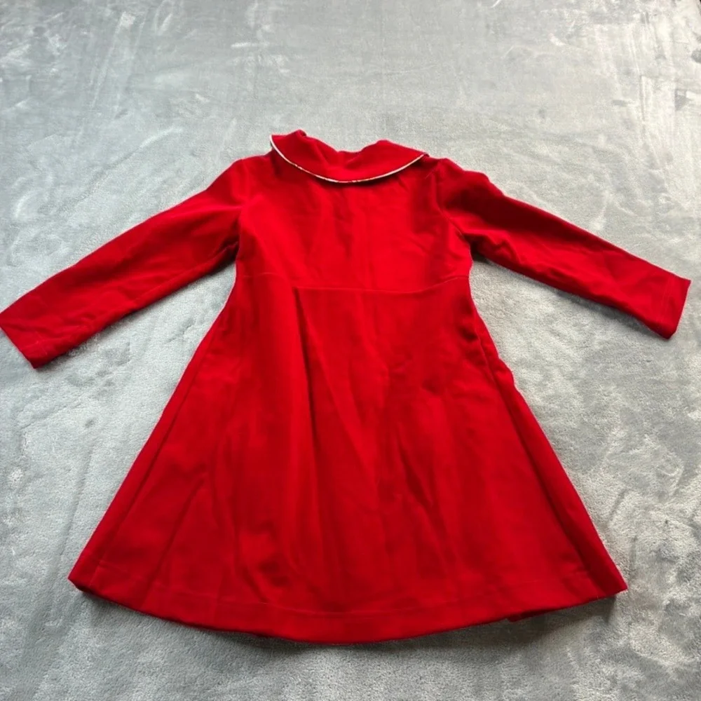 Blueberry Boulevard Girls Red Velvet Holiday Coat Dress Size 5T‎ EUC